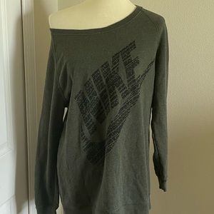 NIKE Off Shoulder Tunic Sweater